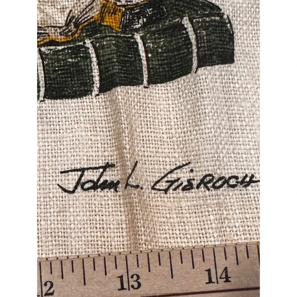 Vintage Kay Dee Hand Prints Linen Tea Towel Nautical John L Gieroch Shipped